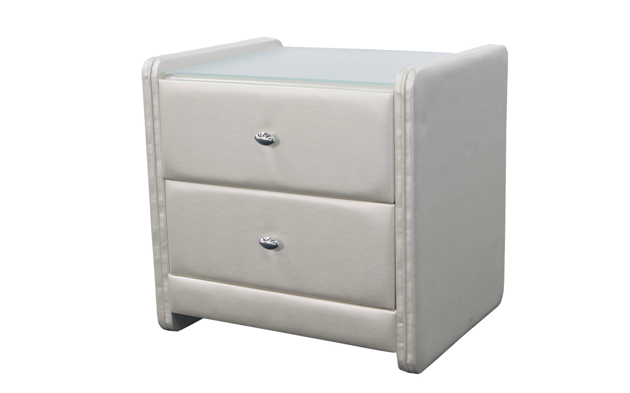 тумбочка Sontery by Askona Классик 2 со стеклом ( ручки хром) 1 Sontery by Askona Классик 2 со стеклом ( ручки хром)